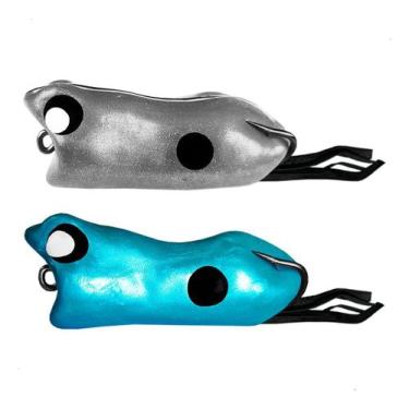 Imagem de Kit 2 Iscas Matadeira Popper Metalica Frog Sapinho Pesca Traira - Mata