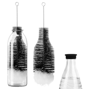 Imagem de Escova de garrafa para garrafa Sodastream, escova de limpeza de garrafa de refrigerante com cerdas suaves e anti-arranhões Escova de lavagem de garrafas para garrafas de refrigerante