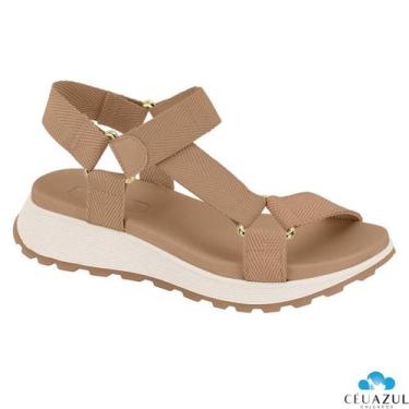 Imagem de Sandalia Feminina Plataforma Moleca Tira Autocolante Conforto Macia  V