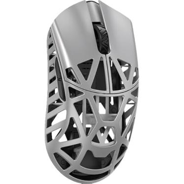 Imagem de WLMOUSE Beast X Pro Mouse para jogos de magnésio ultraleve de 39 g, sensor PAW3950 HS, taxa de sondagem de 8K, 30.000 DPI, interruptores OM e TTC, painéis laterais personalizáveis (prata (fendas