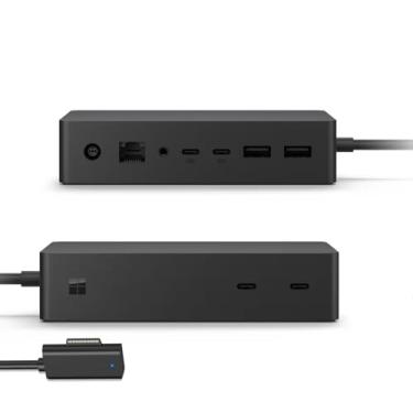 Imagem de Microsoft Surface Dock 2, estação de ancoragem 9 em 1 com fonte de alimentação máxima de 199 W, tela dupla 4K, Ethernet, 4X USB-C, Surface Pro 8 9 X 10 11 / Go 3 4 / Book 2 3 / Laptop 4 5 6 7