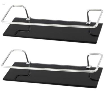 Imagem de Prateleira de Vidro Fumê para Banheiro, 30cm, Kit com 2 Peças, Suporte Cromado