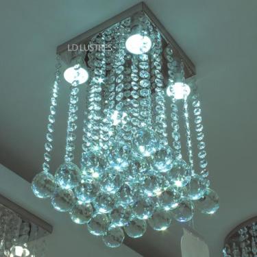 Imagem de Lustre Cordão de Cristais Legítimos Para Sala, Quarto ou Escritório c/