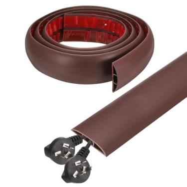 Imagem de HARFINGTON Capa de cabo de 1,8 m L 1,5 x A 0,3 Canal interno PVC esconde extensão, protetor de fios para evitar desvios de cabos, gerenciamento de cabos, café