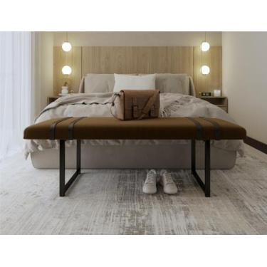 Imagem de Banco Recamier Estofado Estilo Industrial Quarto Hall de Entrada  - Co