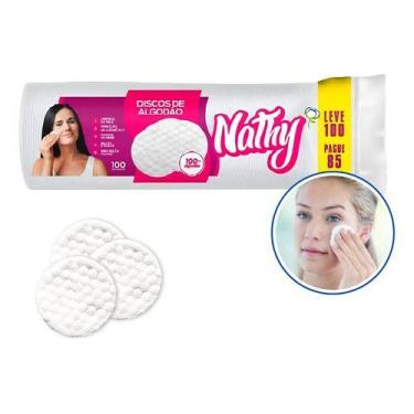 Imagem de Disco De Algodão Dupla Face Disco 100g C/ziplock 100 Discos - Nathy