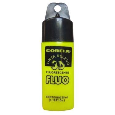 Imagem de Tinta Relevo 3d Corfix Fluorescente 35ml 1002 - 14800, 1002 - AMARELO 