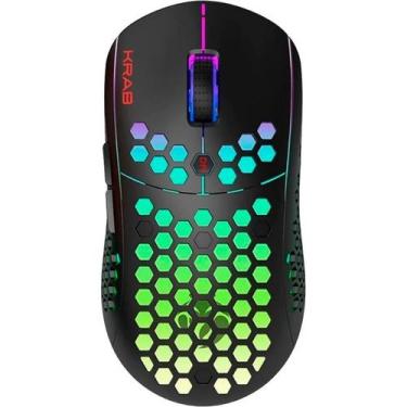 Imagem de Mouse Gamer Krab Dual Shadow KBGMD30 RGB 10000DPI Wireless/USB - Preto