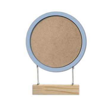 Imagem de Porta Maternidade Redondo Para Quarto Infantil Em Mdf Laqueado Cor:AZUL CANDY;Tamanho:25 CM