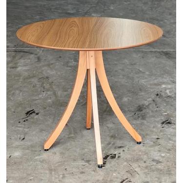 Imagem de Mesa Redonda de Madeira Eco, na cor Freijó 70cm  Ideal para Jantar, Va