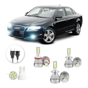 Imagem de Kit Lampadas Led Audi A4 2005 A 2008 H11 H7 H7 20000lm - V10, Branco