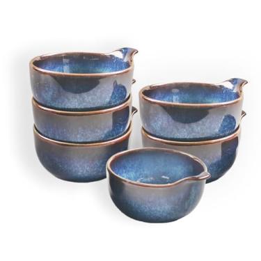 Imagem de LIUYWYHCF Conjunto de 2 pratos de cerâmica gratinados para assar, bandeja de assar, ramequins de 300 ml, para forma de torta, aperitivo, torta, sobremesa, quiche, prato pequeno de forno, pratos