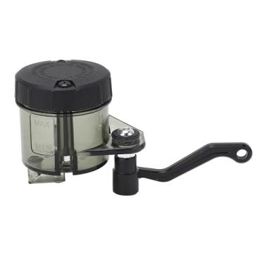 Imagem de GRCFUMO motocicleta freio dianteiro bomba óleo copo, embreagem cilindro tanque reservatório de fluido com suporte longo, reservatório de garrafa de fluido para CBR600RR CBR1000RR (Preto)