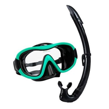 Imagem de UGPLM Conjunto de snorkel, máscara de mergulho, óculos de natação confortáveis ​​de snorkel, óculos de natação para snorkeling subaquático, mergulho, Verde
