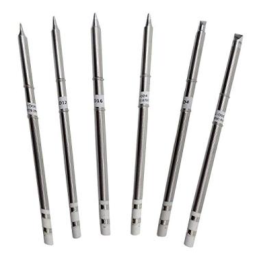 Imagem de FEITA Pontas de ferro de solda T12 Kits de ponta de solda elétrica para micro estação de solda elétrica, ferro de solda de lápis pequeno, acessório para mini caneta de solda (T15-D08/D12/D16/D24/D4