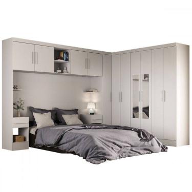 Imagem de Guarda-Roupa Modulado Soberano 11 Portas 5 Gavetas com Espelho Branco - Panorama Móveis