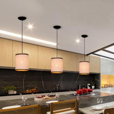 Imagem de Kit 3 Pendente Redondo Luminária Sala Cozinha Palha Natural Sintética 