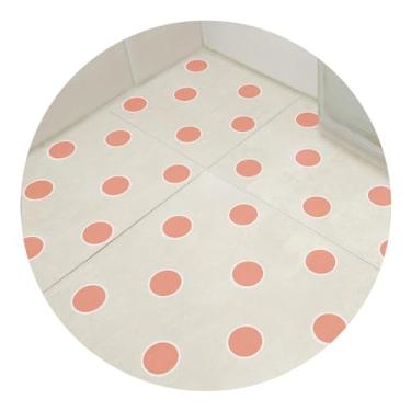Imagem de Adesivo Piso Banheiro Antiderrapante Bolinhas Pêssego 14un