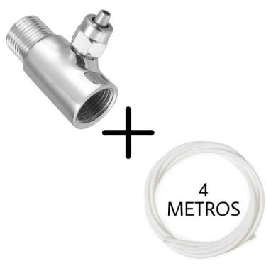 Imagem de Adaptador T Conexão Filtro Purificador de Água com Mangueira 4 Metros 