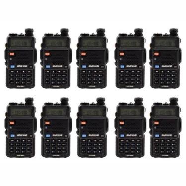 Imagem de Kit 10 Rádio Comunicador Walkie-Talkie Baofeng Bf-Uv-5R - Radio Comuni