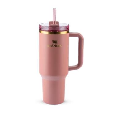 Imagem de Stanley - Quencher H2.0 FlowState 1,18L - Copo de aço inoxidável com isolamento a vácuo, tampa e canudo, para água, chá gelado, café, smoothies e muito mais, Antique Pink