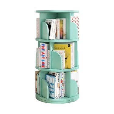 Imagem de AKALNNB Estante rotativa de 3 camadas, suporte de exibição de unidade de chão, suporte de exibição de CD de 360°, fácil de montar, adequado para escritório, quarto, sala de estar, casa