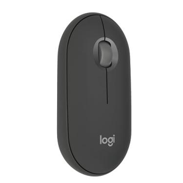Imagem de Mouse sem fio Logitech Pebble 2 M350s com Clique Silencioso, Design Slim Ambidestro, Conexão Bluetooth e Pilha Inclusa - Grafite