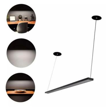 Imagem de Luminaria De Teto Pendente Led Slim 90cm 36w Alta Potência - TANGERINA