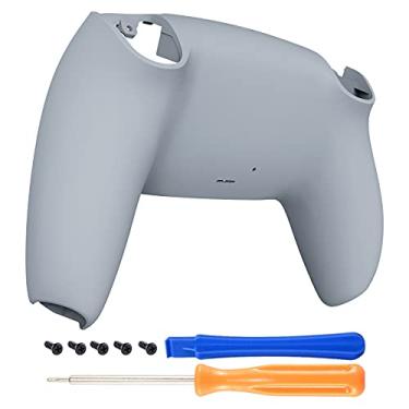 Imagem de eXtremeRate Capa traseira personalizada New Hope Gray Grip compatível com controle ps5, capa traseira de substituição compatível com controle ps5