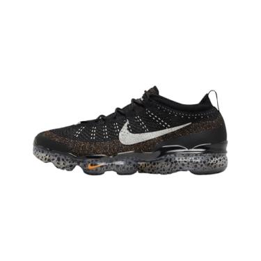Imagem de Nike Tênis masculino Air Vapormax 2023 Flyknit (DV1678-200, verde-oliva/rosa oxford/preto/preto), Preto/Preto/Laranja Total/Prata Claro, 40