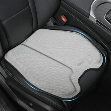 Imagem de Binsheo Almofada de assento de gel macio e fino para assento de carro, cadeira de escritório, cadeira de rodas, estádio - Almofadas antiderrapantes para assento de carro com gel de 3 cm - Alívio da