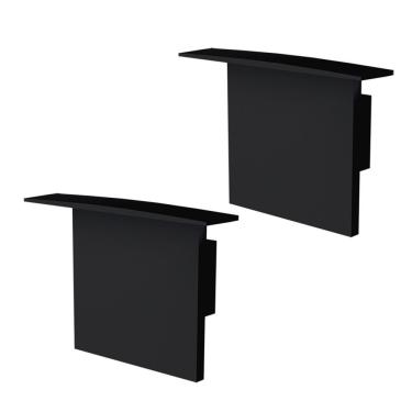 Imagem de Kit Acessórios Taschibra Para Perfil Embutir 2,8x3,5cm Apex 35 Preto