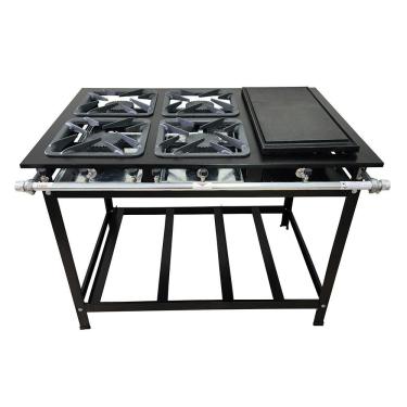 Imagem de Fogão 4 Bocas Com Chapa Alta Pressão Linha Gold Cefaz Cfzg-160