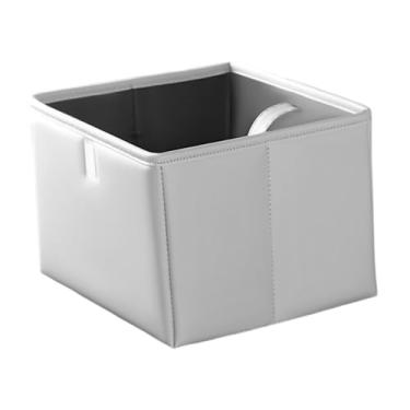 Imagem de FJMQHU Carrinho de Lixo Dobrável - Caixa de Armazenamento Automática Multifuncional, Portátil, Resistente Ao Desgaste, com Correias para Pendurar - Recipient, Branco, Tamanho real