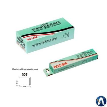 Imagem de Caixa de Grampo Galvanizado Rocama 106/6 3500 Grampos
