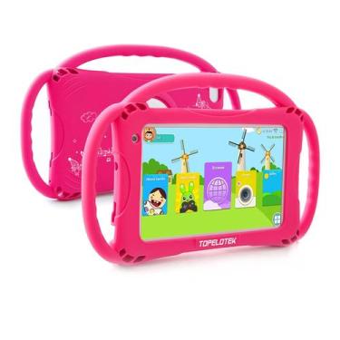 Imagem de Tablet TOPELOTEK Kids709 de 7 polegadas e 32 GB Android 9.0 com capa