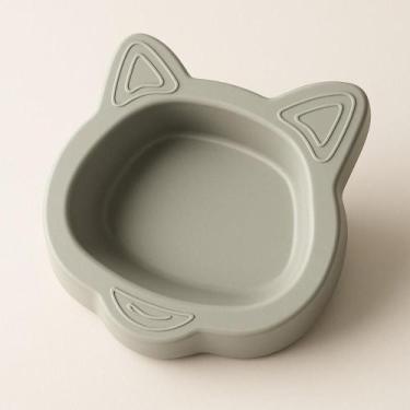 Imagem de Tigela Comedouro Bebedouro Pet Gato Carinha de Gato FaceCat 130ml Raso