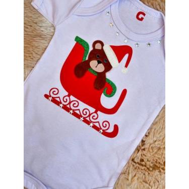 Imagem de Body para Natal ursino no trenó - Boutique, Vermelho, M