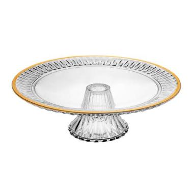 Imagem de Prato Para Bolo de Cristal Ecológico Com Pé - Lyor