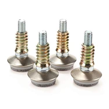 Imagem de Niveladores de móveis da Hottartge – Pernas de nivelamento ajustáveis para mesas, cadeiras e armários – Altura totalmente rosqueada ajustável de 2 a 3,3 cm de diâmetro 3,3 cm de diâmetro. Base, 3/8 cm-16 fios (A-4PK)