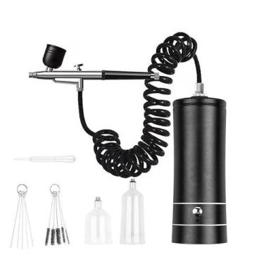Imagem de Aerógrafo Portátil Com Compressor Para Artesanato Em Pintura De Bolo D