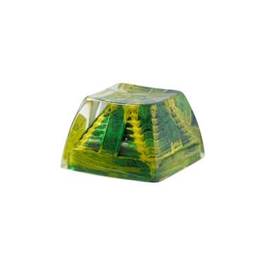 Imagem de Teclas verdes personalizadas resina, perfil SA para teclado mecânico MX Switches R4