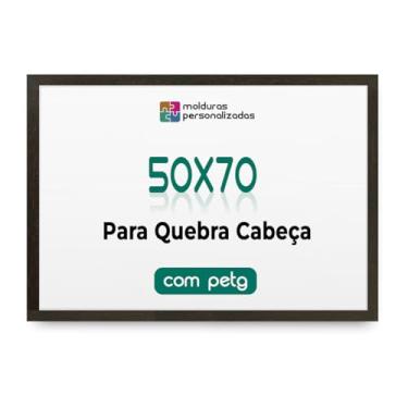 Imagem de Moldura 50X70 para Quebra Cabeça Grow Puzzle de 1000 Peças com Proteção Petg (Tabaco)