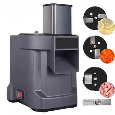 Imagem de Processador de alimentos 3 em 1, cortador elétrico de vegetais, cortador multifuncional de vegetais, pode fatiar, ralar e cortar em cubos, adequado para cortar cebolas, batatas, cenouras e cogumelos