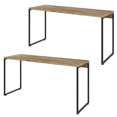 Imagem de Kit 02 Mesas Escritório E Aspen 150Cm C01 Carvalho