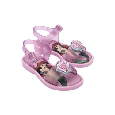 Imagem de Melissa - Sandália infantil Mini Mar + Disn, Rosa brilhante/rosa, 2 Big Kid