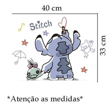 Imagem de Adesivo De Porta Stitch Desenhando - Lojinha Da Luc