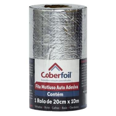 Imagem de Manta Fita Autocolante 20cm x 10mts Asfáltica Cobertura Calhas Tapa Fu