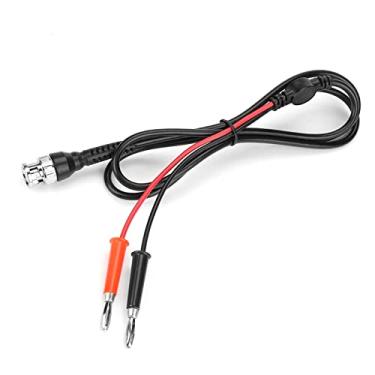 Imagem de Oumefar Paquete de 2 cables coaxiales de 50Ω BNC macho a conector banana doble Conector Sonda de prueba Cables Cables para generadores de señales de osciloscopio Instrumentação