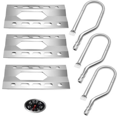 Imagem de Criditpid Peças de reposição para churrasqueiras Kirkland 720-0011 720-0108 720-0047-U Churrasqueiras, barracas de placa de calor para churrasqueiras, tubos de queimador e kit indicador de calor de